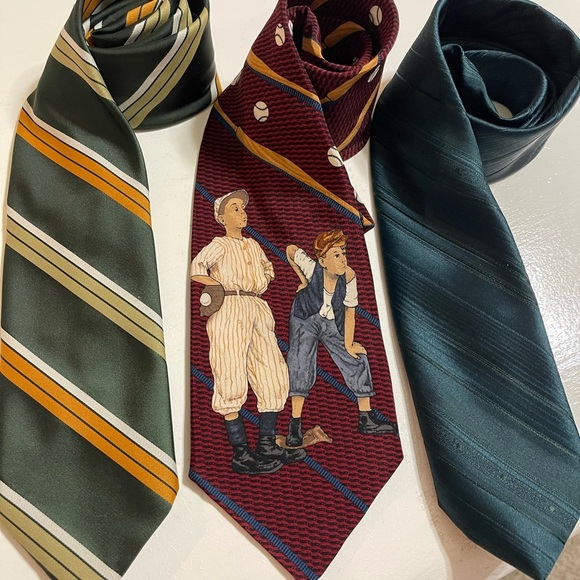 Saturday Evening Post Other - THREE VINTAGE TIES INCLUDING SATURDAY EVENING POST